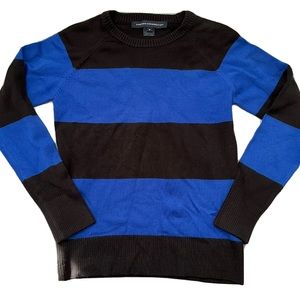 FRENCH CONNECTION Blue and Black Striped Sweater Women's Size M